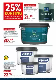 Kluswijs folder Pagina 7: Wijzonol superdek muurverf €22,99, Kluswijs muurverf mat €30,49