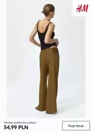 H&M gazetka tydzień 41 Strona 10: Szerokie spodnie bez zapięcia H & M €54,99