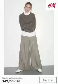H&M gazetka tydzień 41 Strona 2: Szerokie spodnie z zakładkami H & M €149,99