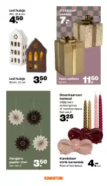 Kwantum folder | Kerst Pagina 10: Hangers papier ster €3,50, Kandelaar cadeau €7,00