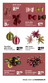 Kwantum folder | Kerst Pagina 13: Kerstbal glas streep €2,50, Clip veren €2,50