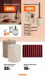 Kwantum folder Pagina 12: Wasmand Boucle €32,00, Badmat Gestreept €19,00