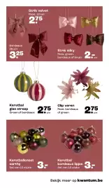 Kwantum folder | Kerst Pagina 13: Kerstbal glas streep €2,75, Clip veren €2,75