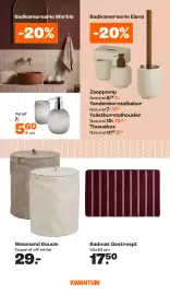 Kwantum folder Pagina 12: Badmat Gestreept €17,50, Wasmand Boucle €29,00