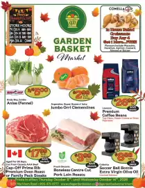 The Garden Basket flyer Page 1: Foodland Ontario Boneless Centre Cut Pork Loin Roasts €3,99