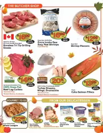 The Garden Basket flyer Page 3: Beef Leg Cutlets €14,99, Lilydale Turkey Montreal or Sundried Tomato Basil €3,29