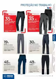 Catálogo BigMat Página 15: Calças multi-bolsos stretch €19,00, Calças stretch mach corporate €45,00