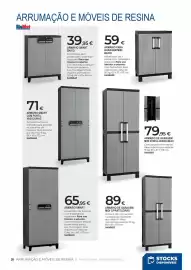 Catálogo BigMat Página 26: Armário smart com porta-vassouras €71,00, Armário para garagem midi baixo €59,00
