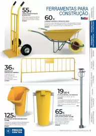 Catálogo BigMat Página 9: 36€ BARREIRA DE SINALIZAÇÃO AMARELA 1 base de 2,2 x 1 m. Tubo de Ø 32 mm. Placa de 410 x 185 mm