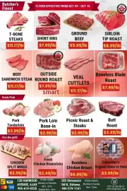 Sal's Grocery flyer week 41 Page 2: Pork Loin Bone-In €2,99, Boneless Blade Roast €7,99