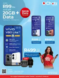 Chatz Connect brochure Page 1: Add R99PM and get 30GB 20GB + Data Data 10GB Anytime +10GB Night Owl Once-off OChatz connect