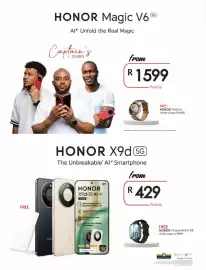 Chatz Connect brochure Page 10: FREE HONOR Magic V6Ⓡ Al✶ Unfold the Real Magic Captain's HONG from R 1599 PMX36 face FREE