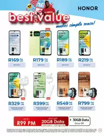 Chatz Connect brochure Page 11: HONOR X6C €189,00, HONOR 600 AI €549,00