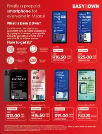 Chatz Connect brochure Page 3: Finally a prepaid smartphone for everyone in Mzansi What is Easy 2 Own? t is a Vodacom