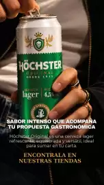 Catálogo Makro Página 5: HÖCHSTER ORIGINAL DESDE 1935 CERVEZA ALC lager 4,5%VOL SABOR 333 SABOR INTENSO QUE ACOMPAÑA TU