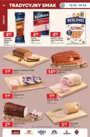 E.Leclerc gazetka tydzień 42 Strona 10: 10 10 WĘDLINY 4.99 Kabanosy wieprzowe Krakus Animex TRADYCYJNY SMAK ① 95 g, cena za