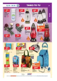 E.Leclerc gazetka tydzień 42 Strona 21: Torba zakupowa GAM €3,99, Znicz nagrobkowy 65B LUKS €3,99
