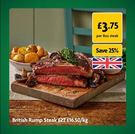 Morrisons leaflet Page 6: British Rump Steak €3,75
