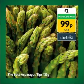 Morrisons leaflet Page 5: The Best Asparagus Tips €0,99