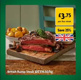Morrisons leaflet Page 6: British Rump Steak €3,75