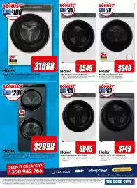 The Good Guys catalogue Page 18: Haier 9.5kg 500 Series Front Load Washer €749,00