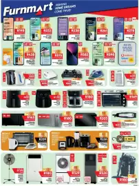Furnmart catalogue Page 7: IPhone 13 128GB RELOVED €582,00, Hisense Microwave Oven €203,00