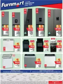 Furnmart catalogue Page 8: DEFY TWIN TUB WASHING MACHINE €489,00, DEFY COMPACT 4-PLATE FREESTANDING STOVE €410,00