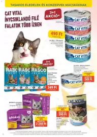 Alpha Zoo akciós újság Oldal 10: Cat Vital filé konzerv €490,00, Whiskas alutasakos multipack €2.240,00