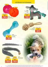 Alpha Zoo akciós újság Oldal 22: Trixie villogó, hőre lágyuló labdajáték €2.390,00, Kerbl ferdi szamár szövetjáték €2.790,00