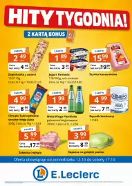 E.Leclerc gazetka tydzień 42 Strona 1: Jogurt Fantasia €1,89, Szynka konserwowa Gryf €15,99