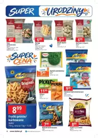 E.Leclerc gazetka Strona 4: Przekąski serowe Pickers McCain €11,99, Frytki proste / karbowane Aviko €8,99