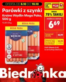 Biedronka gazetka Strona 8: Parówki z szynki Kraina Wędlin Mega Paka €6,69