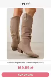 Renee magazyn tydzień 41 Strona 2: Kozaki kowbojki na stożku z marszczoną cholewką Renee €169,99