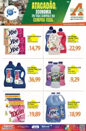 Folheto Atacadão Página 1: Ypê - amaciante para roupas €18,99, Tixan - lava roupa líquido €22,99