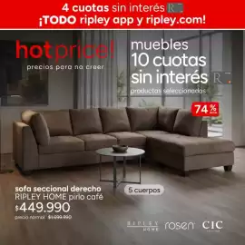 Catálogo Ripley Página 7: Rosen - sofa seccional derecho ripley home pirlo sofá €449.990,00