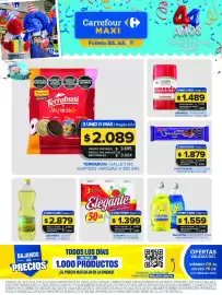 Folleto Carrefour Maxi semana 41 Página 1: Elegante rollo de cocina €1.399,00, Legitimo aceite girasol €2.879,00