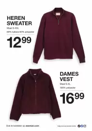 Zeeman folder | Zeeman folder week 42-43 Pagina 10: Zeeman heren sweater €12,99, Dames vest €16,99