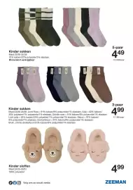 Zeeman folder Pagina 13: Kinder sloffen €4,99, Kinder sokken €4,49