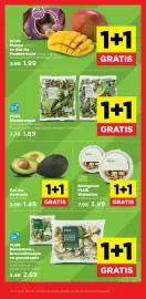 PLUS folder week 42 Pagina 18: PLUS Bloemkool-, broccoliroosjes en groentemix €2,69, Mango en Eat Me Passievrucht €1,99
