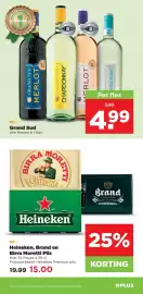 PLUS folder week 42 Pagina 39: Grand Sud Alle flessen à 1 liter €4,99, Heineken, Brand en Birra Moretti Pils €15,00