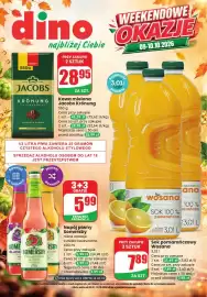 Dino gazetka Strona 1: Kawa mielona Jacobs Krönung €28,95, Sok pomarańczowy Wosana €7,89