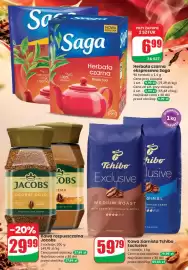 Dino gazetka Strona 4: Herbata czarna ekspresowa Saga €6,99, Kawa rozpuszczalna Jacobs Crema €29,99