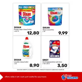 Volantino Iper Tosano Pagina 2: Dixan Liquido class/color €8,90, Dixan Discs assortito €9,99