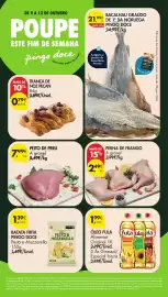 Folheto Pingo Doce | Fim de Semana Página 1: Perna de frango €2,49, Peito de peru €7,99
