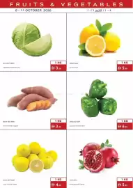 Istanbul Supermarket catalogue Page 2: FRUITS & VEGETABLES 8 11 OCTOBER 2026 - ١١ أكتوبر ٢٠٢٦ ملفوف أبيض مدور 1 KG ليمون