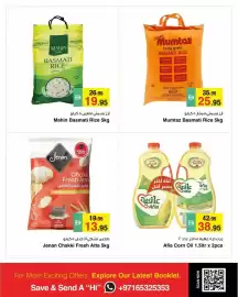 Safeer Market catalogue Page 2: Mahin Basmati Rice €19,95, Jenan Chakki Fresh Atta €13,95