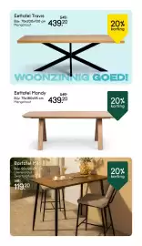 Leen Bakker folder week 42 Pagina 13: Eettafel Travis €439,20, Eettafel Mandy €439,20