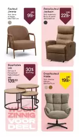 Leen Bakker folder week 42 Pagina 19: Relaxfauteuil Jackson €229,00, Bijzettafels Lex €139,30