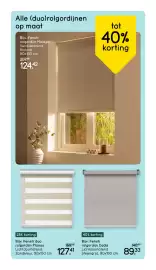 Leen Bakker folder week 42 Pagina 25: Alle (duo)rolgordijnen op maat €124,42, Lichtdoorlatend Zandkleur €127,41