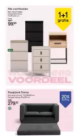 Leen Bakker folder week 42 Pagina 8: Alle nachtkastjes €99,99, Slaapbank Sirena €279,20